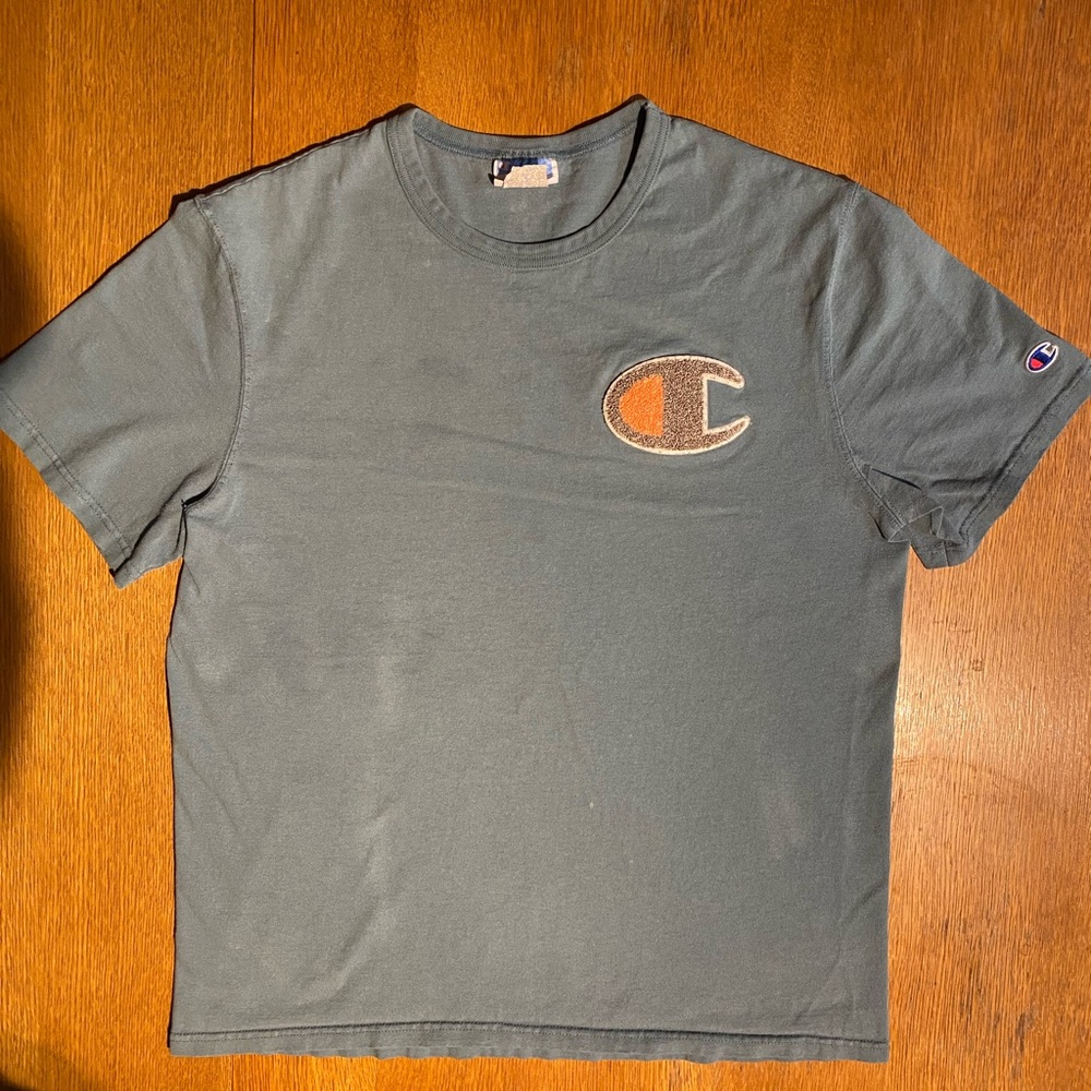Champion Olive‎ Green early 2000’s short sleeve reverse weave logo T-Shirt L